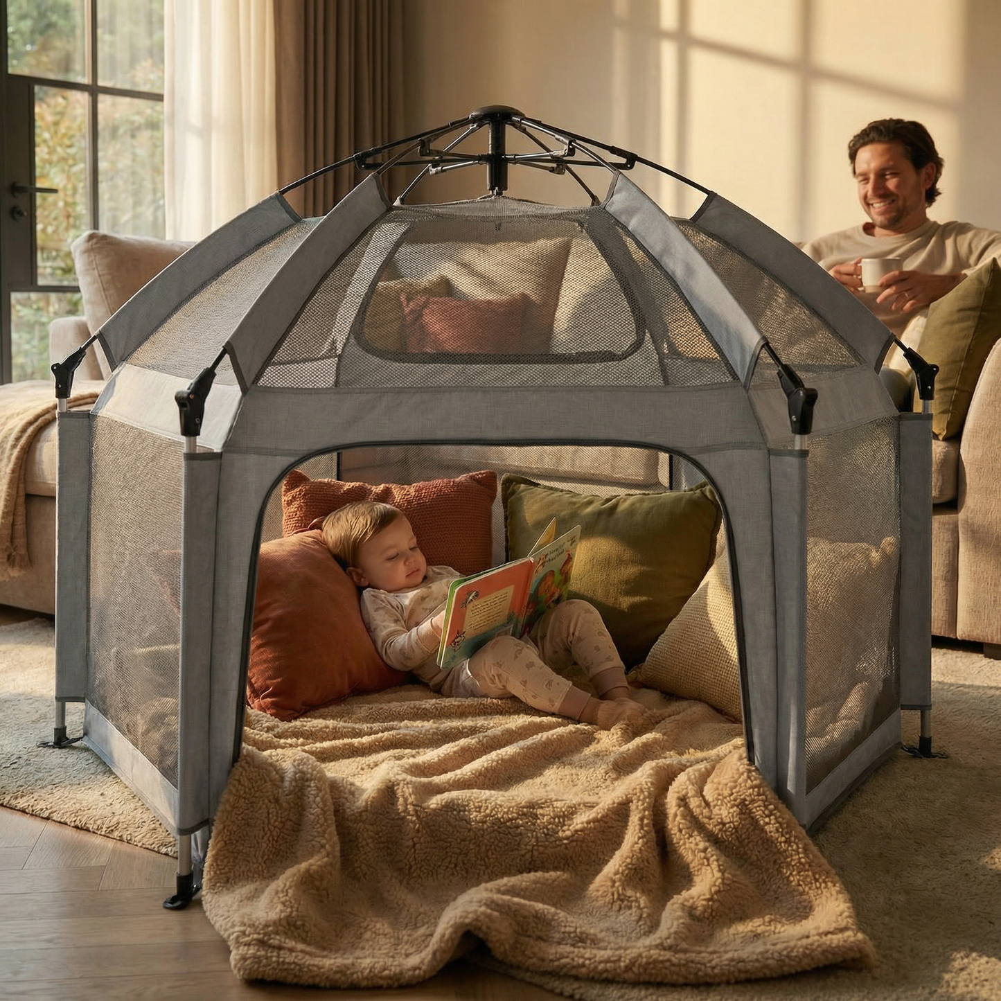 Joymound playpen Gray